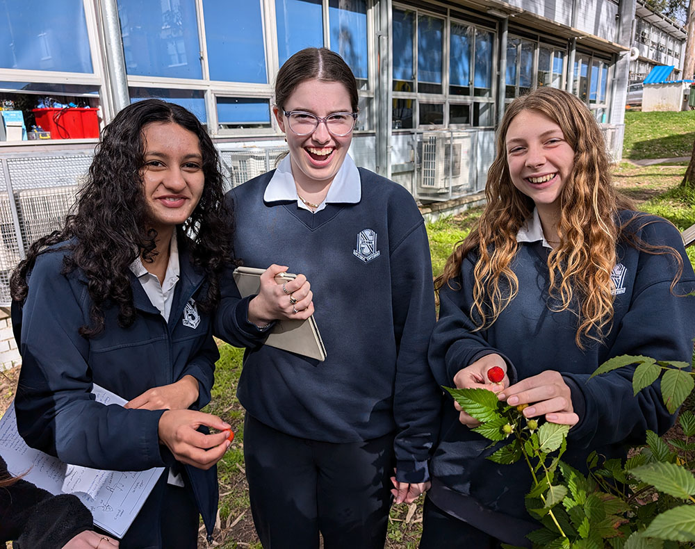 Students in garden